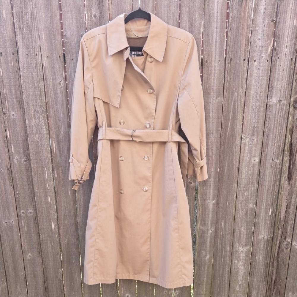 LONDON FOG Trench Belt Women's Coat Size 8 Pet